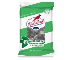 Red Bird Wintergreen Candy Puffs, 4 oz