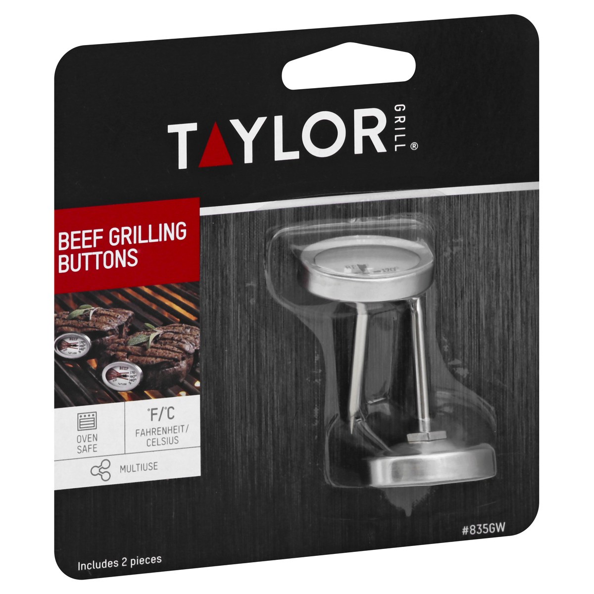 slide 2 of 9, Taylor Beef Grilling Buttons 2 ea, 2 ct