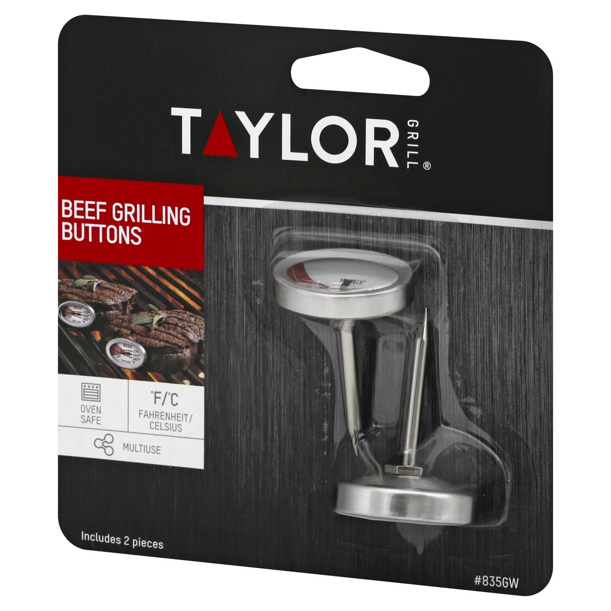 slide 3 of 9, Taylor Beef Grilling Buttons 2 ea, 2 ct