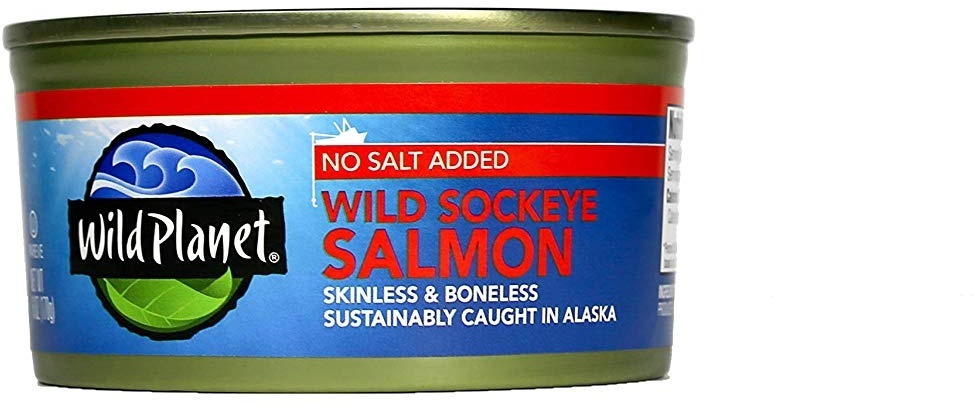 slide 1 of 1, Wild Planet No Salt Added Sockeye Salmon, 6 oz