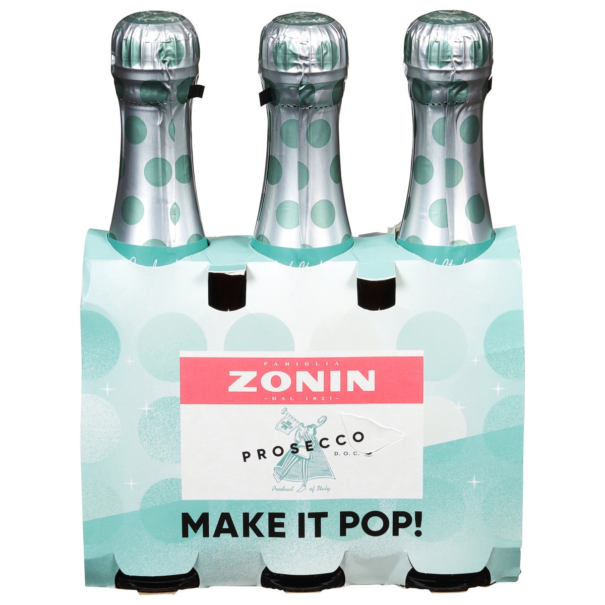 slide 1 of 9, Zonin Prosecco Brut, 187 ml