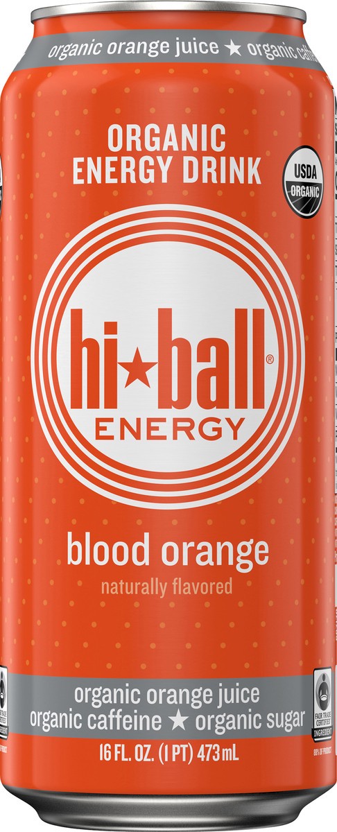 slide 6 of 8, Hiball Energy Blood Orange Organic Energy Drink, 16 fl oz