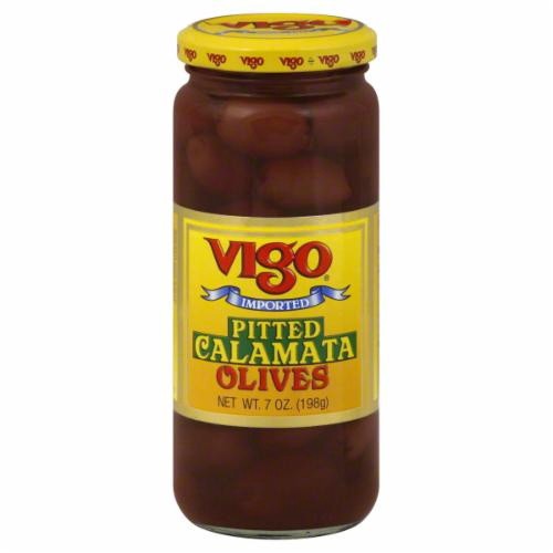 slide 1 of 2, Vigo Pitted Calamata Olives, 7 oz