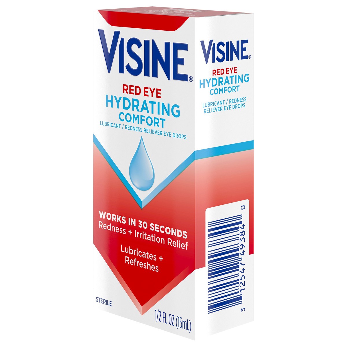 slide 2 of 7, Visine Red Eye Hydrating Comfort Lubricant & Redness Reliever Eye Drops 0.5 Fl. Oz, 0.5 fl oz