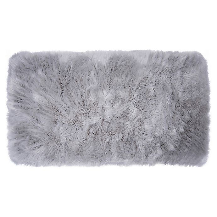 slide 1 of 2, Home Dynamix Aspen Faux Fur Accent Rug - Grey, 2 ft 6 in x 3 ft 11 in