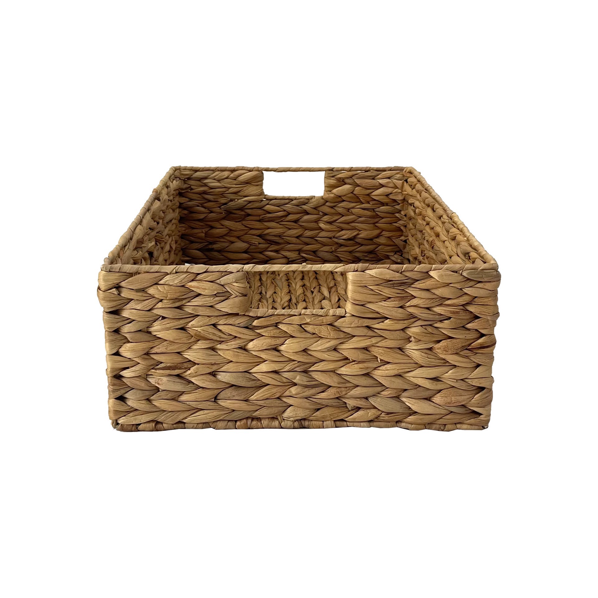 slide 2 of 3, Large Natural Hyacinth Basket By Ashland, 21.25 in x 15.375 in x 6.875 in