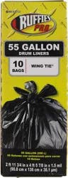 Ruffies Pro HD 55 Gallon Wing Tie Trash Bags