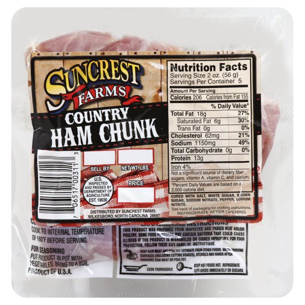 slide 1 of 5, Suncrest Farms Ham Chunks For Seasoning, 12 oz