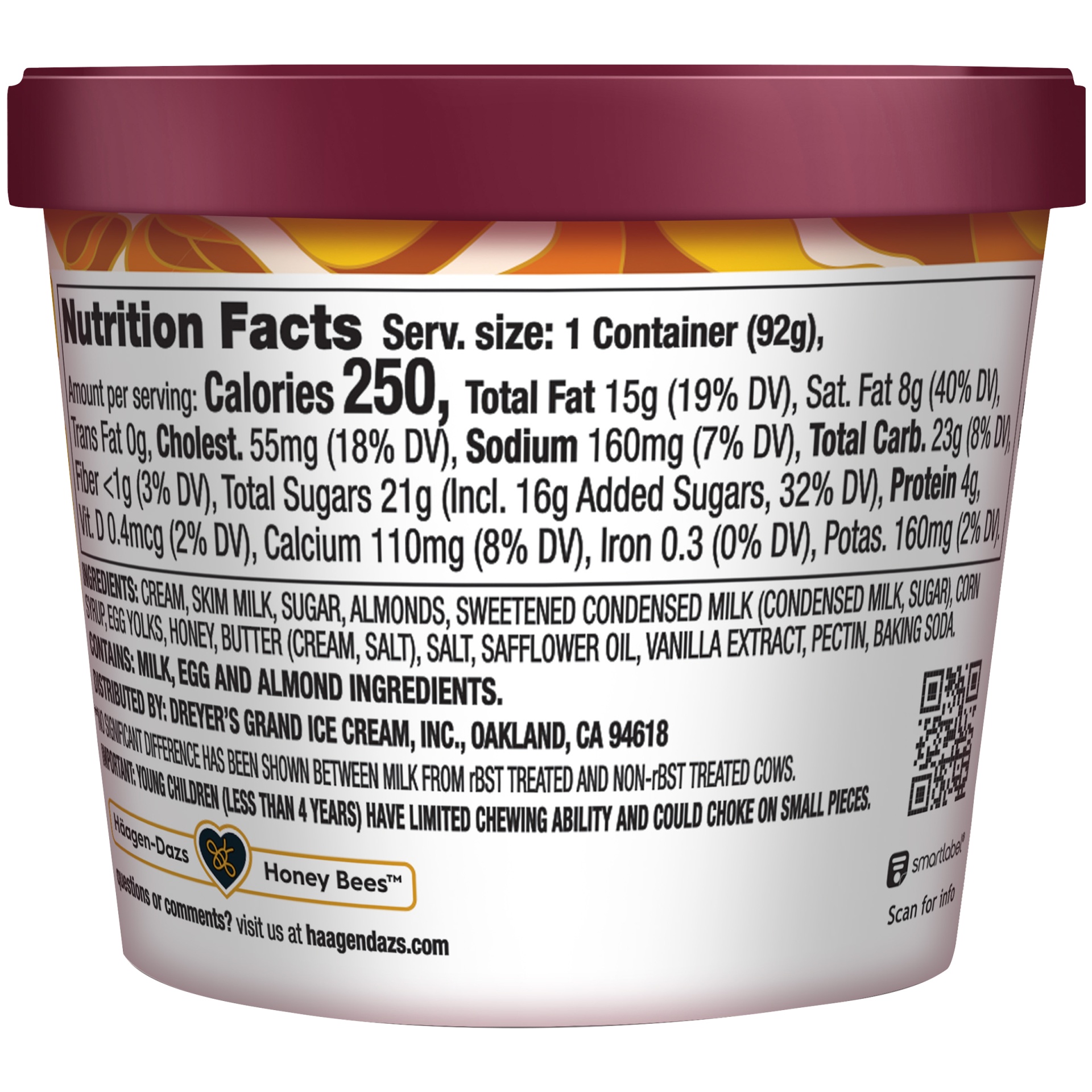 slide 4 of 7, Haagen-Dazs Honey Salted Caramel Almond Ice Cream, 3.58 fl oz