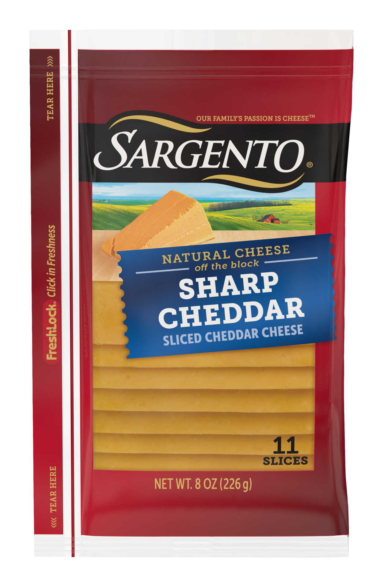 slide 1 of 5, Sargento Sliced Sharp Natural Cheddar Cheese, 8 oz., 11 slices, 8 oz