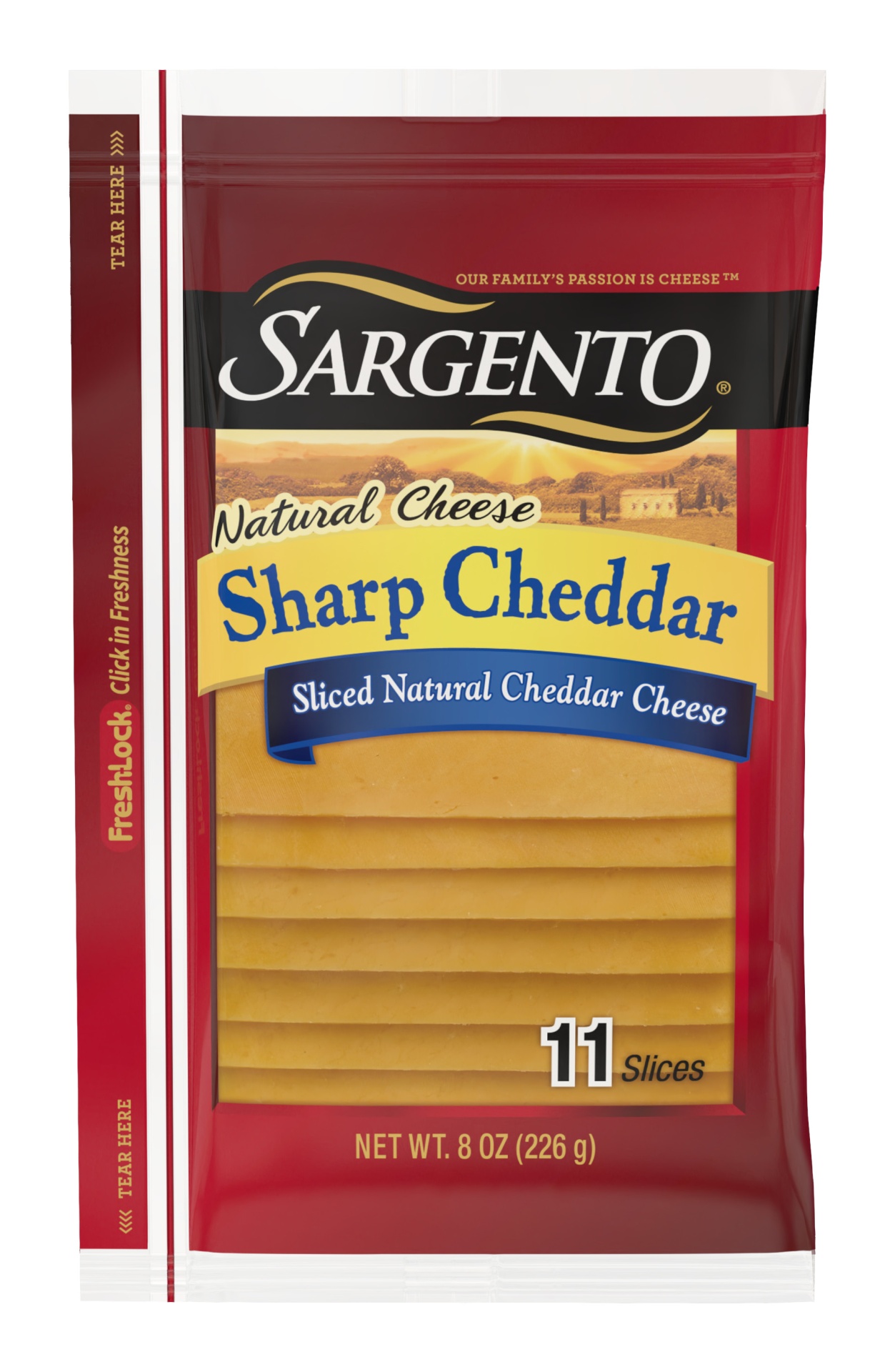 slide 1 of 6, Sargento Natural Sharp Cheddar Deli Style Sliced Cheese, 8 oz