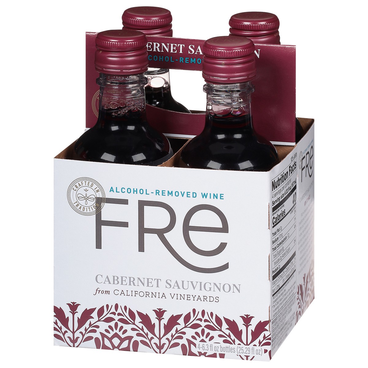 slide 6 of 13, FRE Cabernet Sauvignon Red Wine, Alcohol-Removed, 187mL Wine Bottles (4 Pack), 4 ct; 187 ml