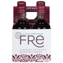 Fré Cabernet Sauvignon Alcohol-Removed, 4 Pack 187 ml Plastic Bottles
