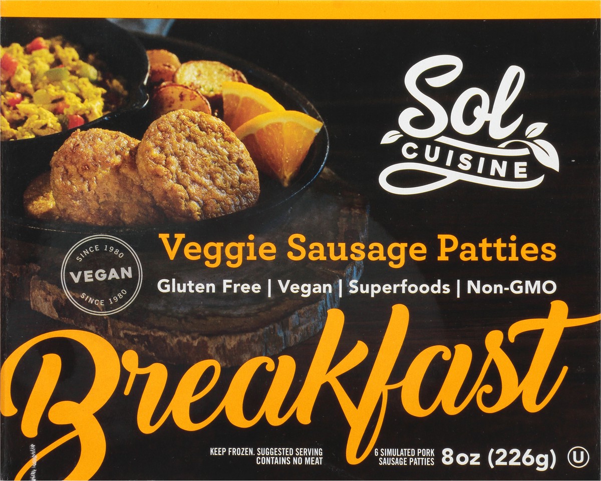 slide 4 of 13, Sol Cuisine Vegetable Breakfast Pattie, 8 oz