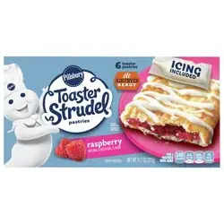 Pillsbury Toaster Strudel Pastries, Raspberry, 6 ct, 11.7 oz