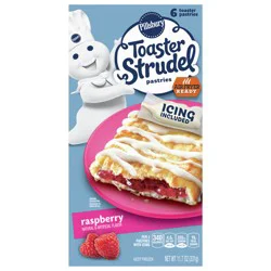 Toaster Strudel Frozen Pastries, Raspberry, 6 Ct, 11.7 oz