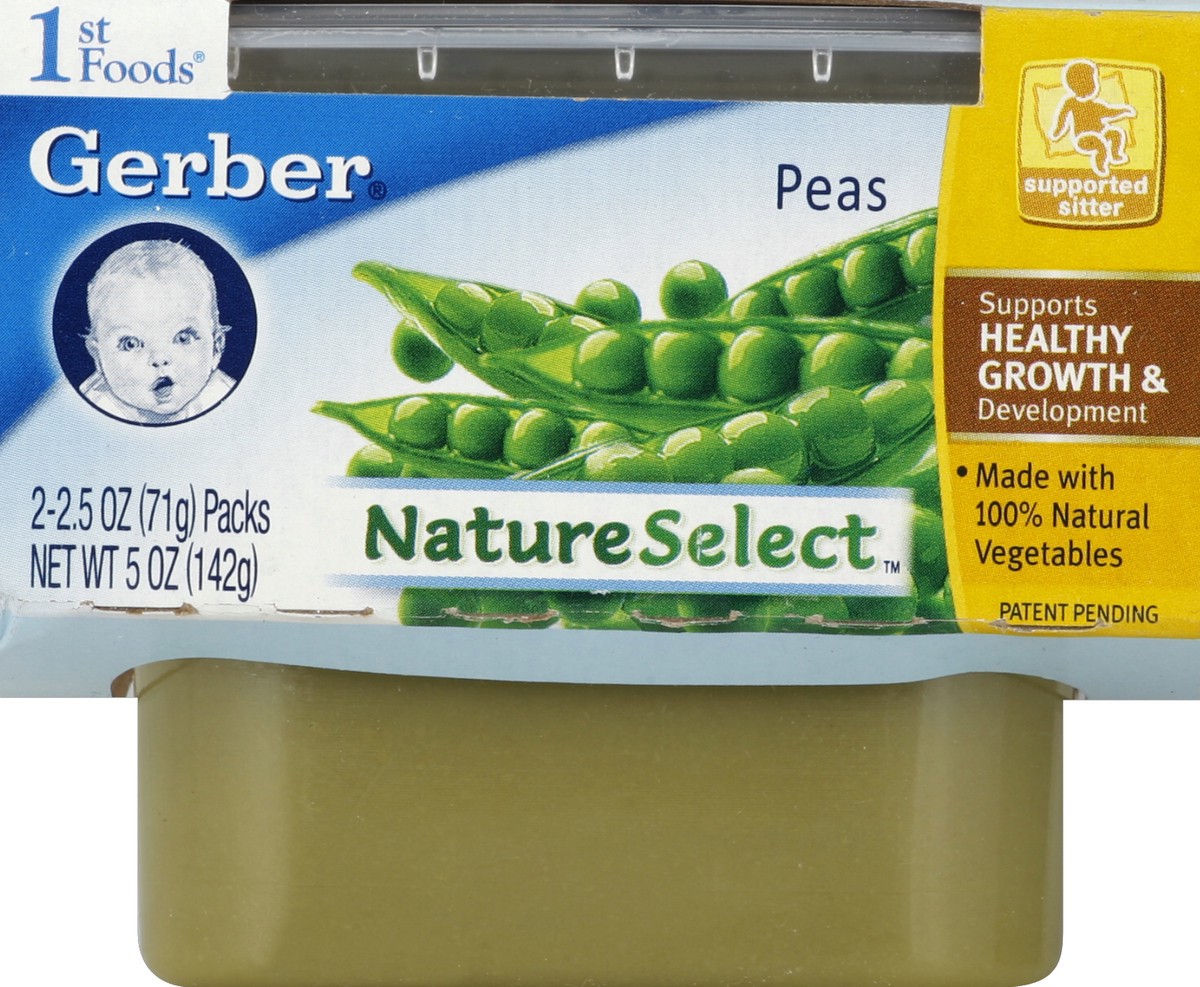 slide 1 of 5, Gerber Peas 2 ea, 2 ct