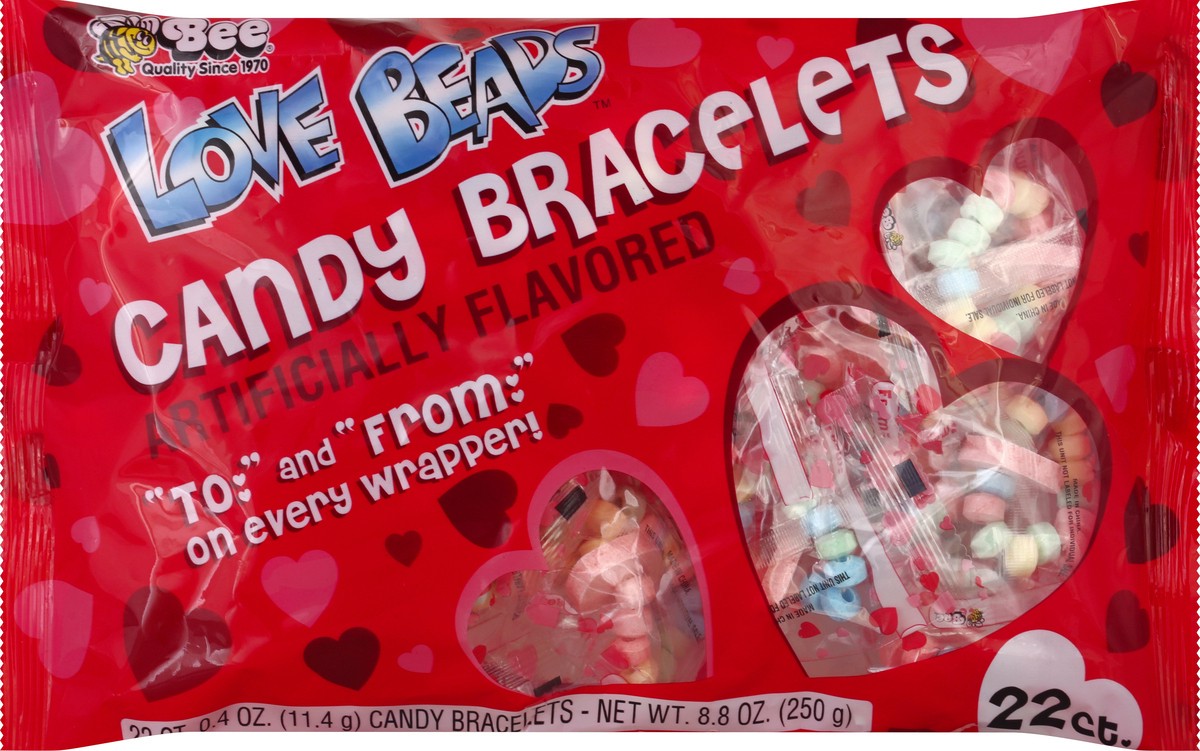 slide 5 of 5, BEE Int'l Valentine Love Beads Bracelets, 8.8 oz