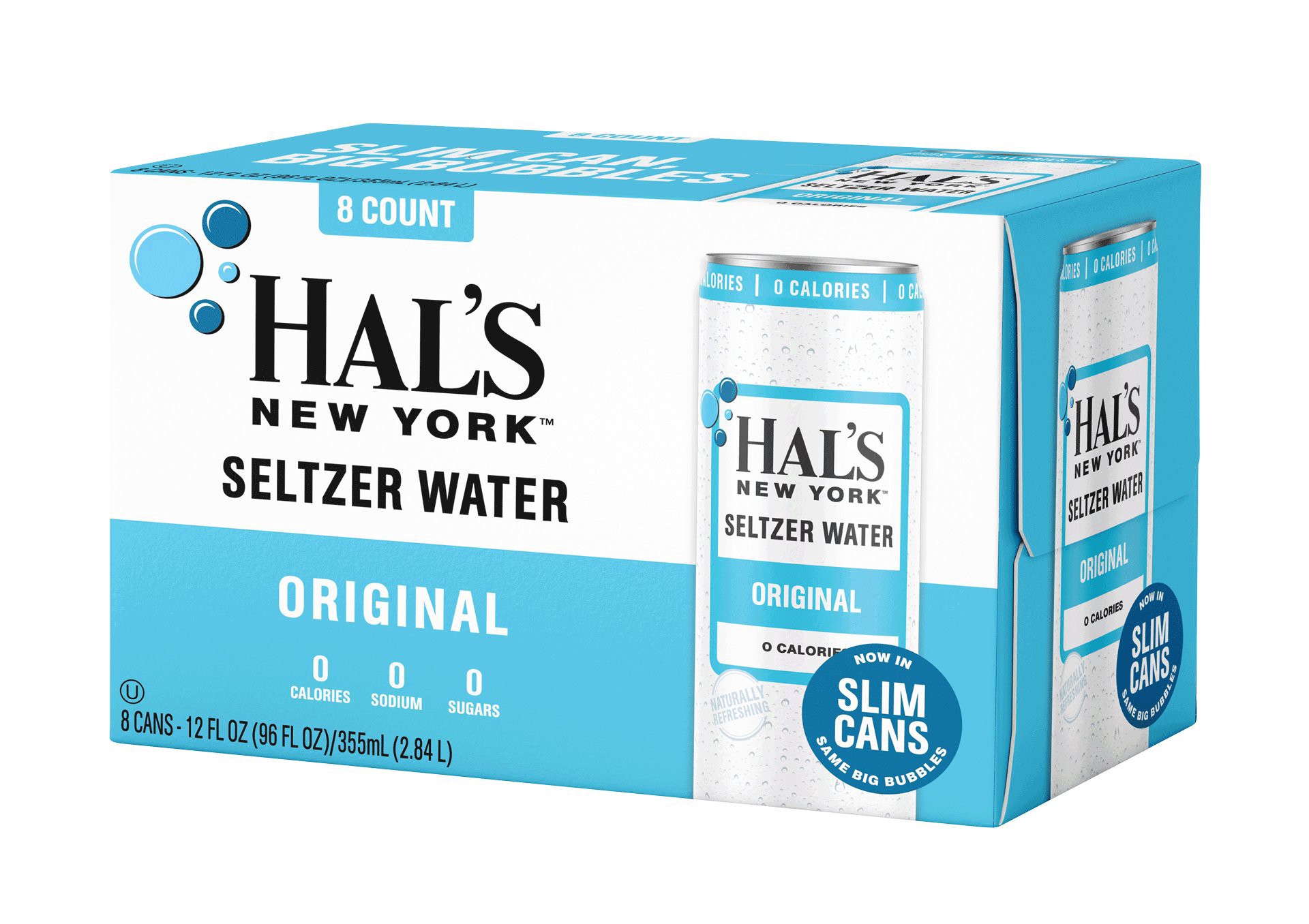 slide 1 of 1, Hals Ny Origin Seltzer Slim 8Pk Cans, 96 oz