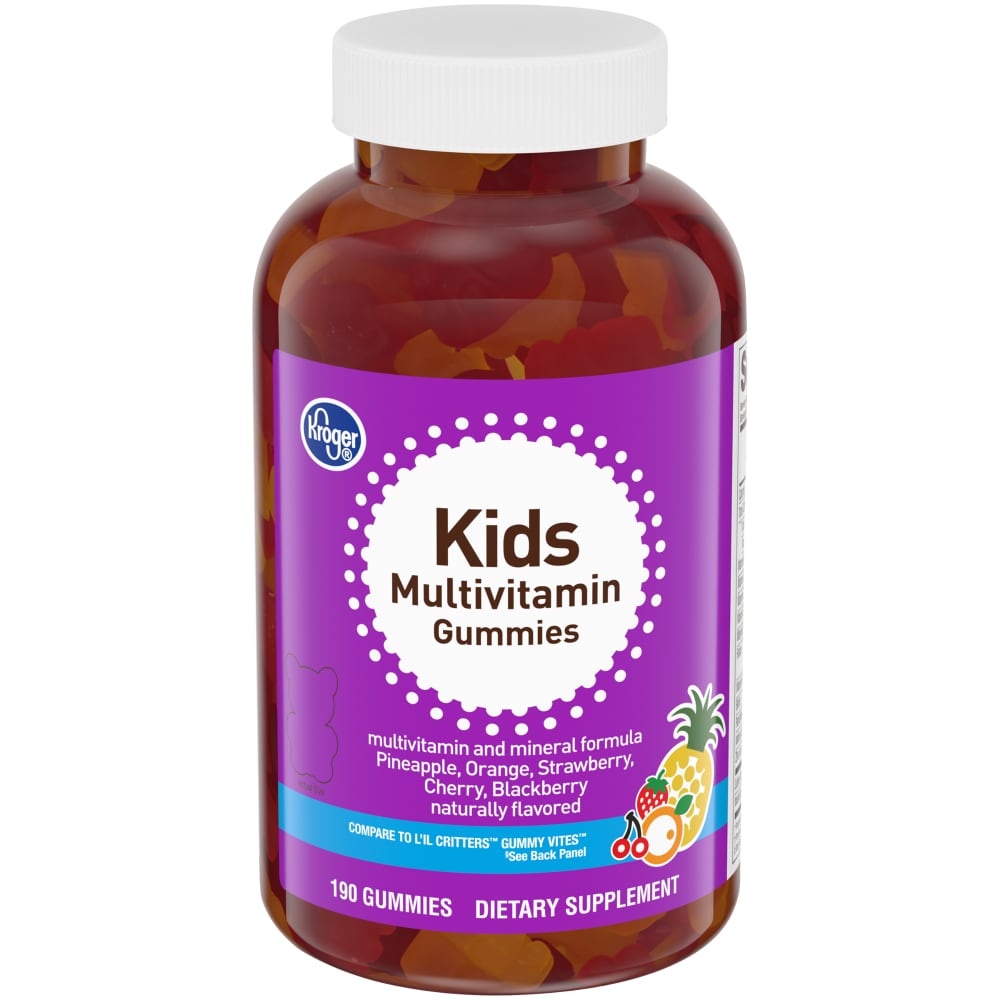 slide 1 of 1, Kroger Kids Gummies Multivitamins, 190 ct