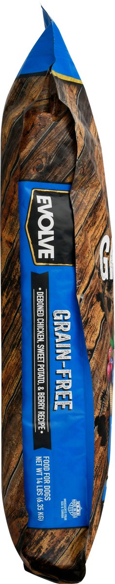 slide 2 of 13, Evolve Food for Dogs, Grain-Free, Deboned Chicken, Sweet Potato, & Berry Recipe, Super Premium, 14 lb