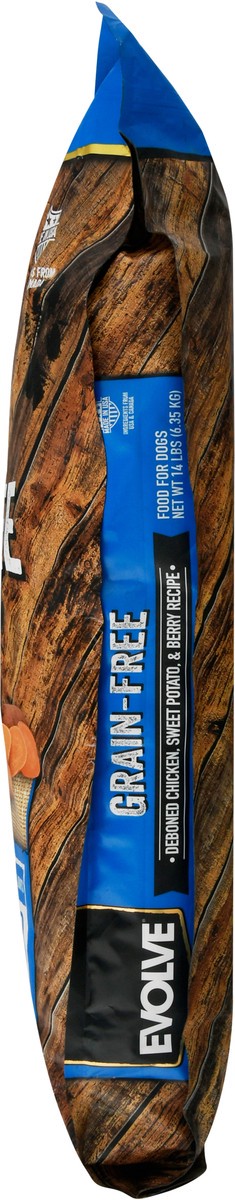 slide 9 of 13, Evolve Food for Dogs, Grain-Free, Deboned Chicken, Sweet Potato, & Berry Recipe, Super Premium, 14 lb