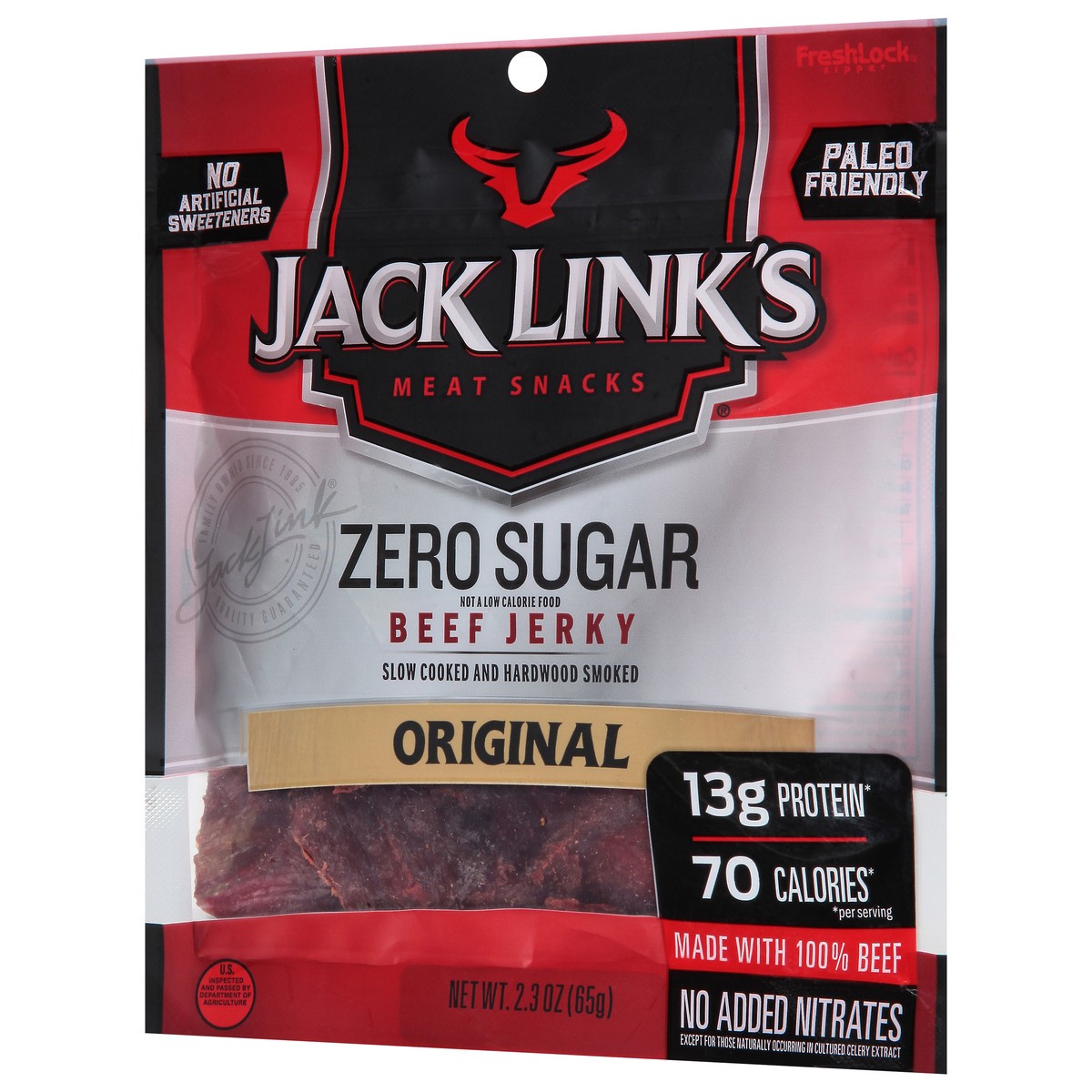 slide 4 of 9, Jack Link's Zero Sugar Original Beef Jerky 2.3 oz, 2.3 oz