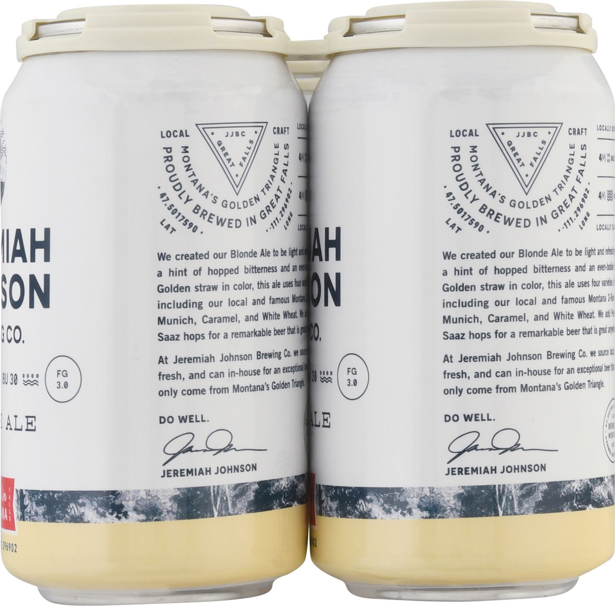 slide 3 of 10, Jeremiah Johnson Brewing Co. Blonde Ale Beer 6-12 fl oz Cans, 6 ct