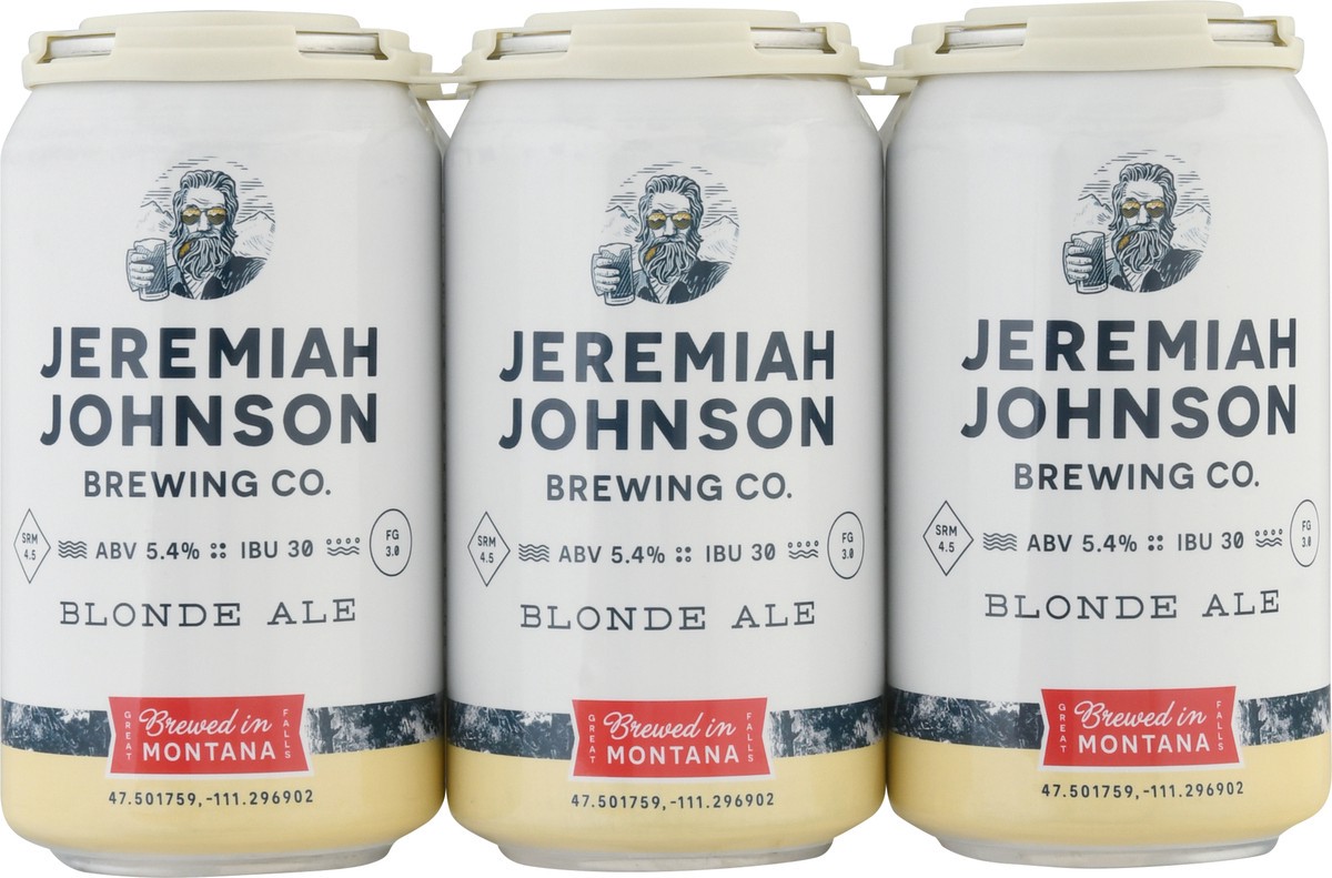 slide 2 of 10, Jeremiah Johnson Brewing Co. Blonde Ale Beer 6-12 fl oz Cans, 6 ct
