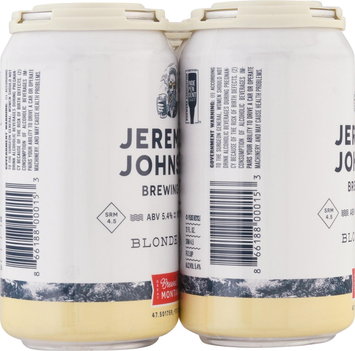 slide 8 of 10, Jeremiah Johnson Brewing Co. Blonde Ale Beer 6-12 fl oz Cans, 6 ct