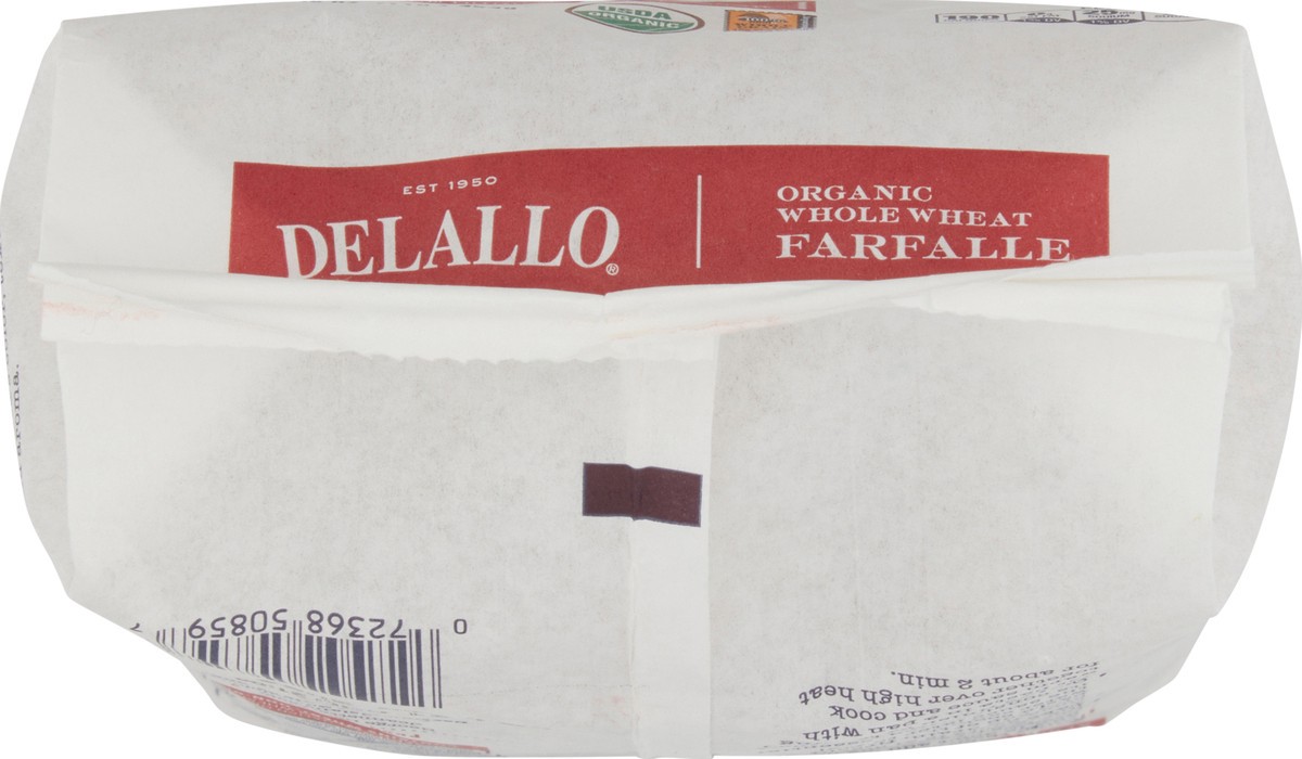 slide 6 of 10, DeLallo Organic Whole Wheat Pasta - Farfalle, 16 oz