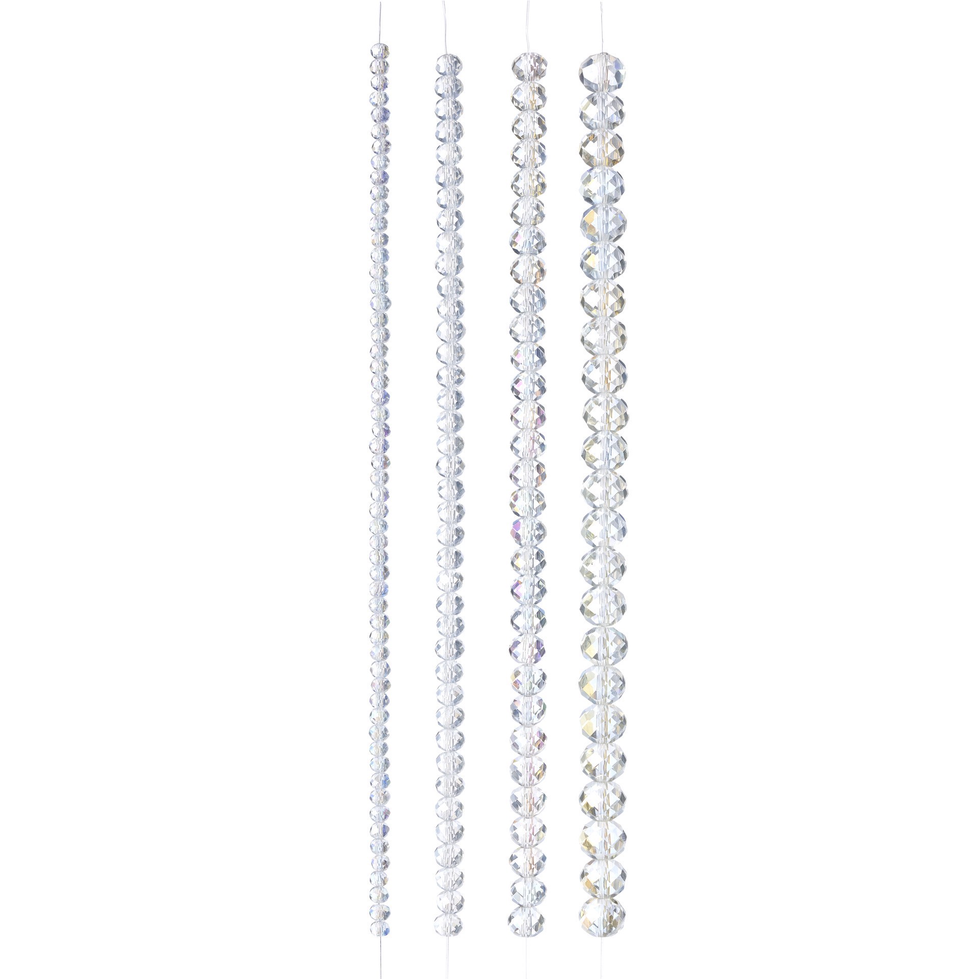slide 2 of 3, Clear Faceted Glass Rondel Beads By Bead Landing, 3mm-8mm
