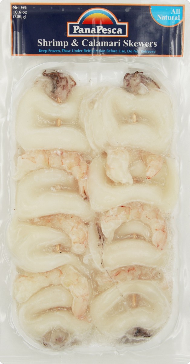 slide 1 of 5, PanaPesca Shrimp & Calamari Skewers 10.6 oz, 10.6 oz