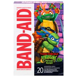 Band-Aid Brand Bandages for Kids, Nickelodeon TMNT, Assorted, 20 ct