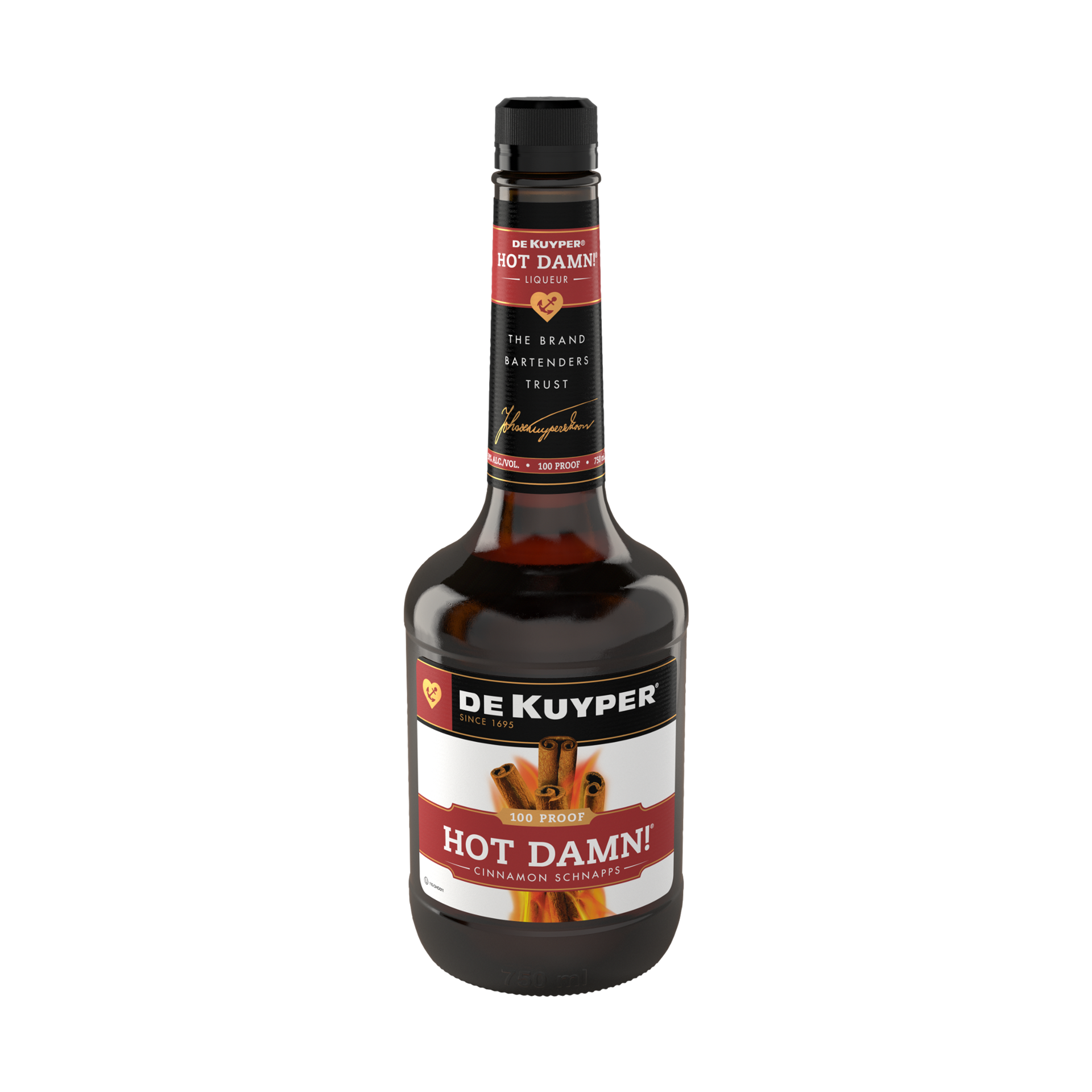 slide 2 of 2, Dekuyper Hot Damn! Cinnamon Schnapps, 750 ml