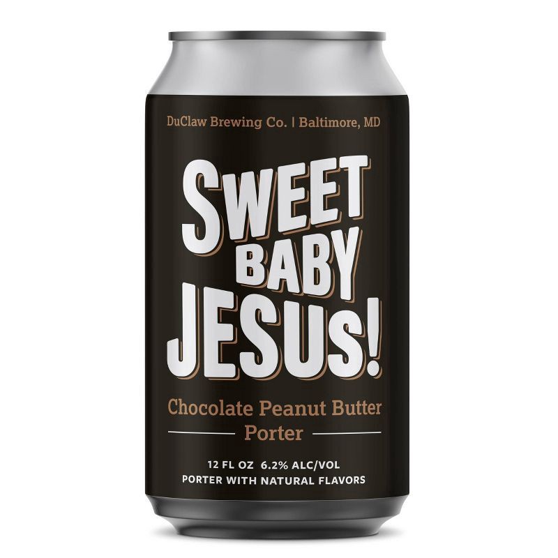 slide 2 of 3, DuClaw Brewing Co. DuClaw Sweet Baby Jesus! Chocolate Peanut Butter Porter Beer - 6pk/12 fl oz Cans, 6 ct; 12 fl oz