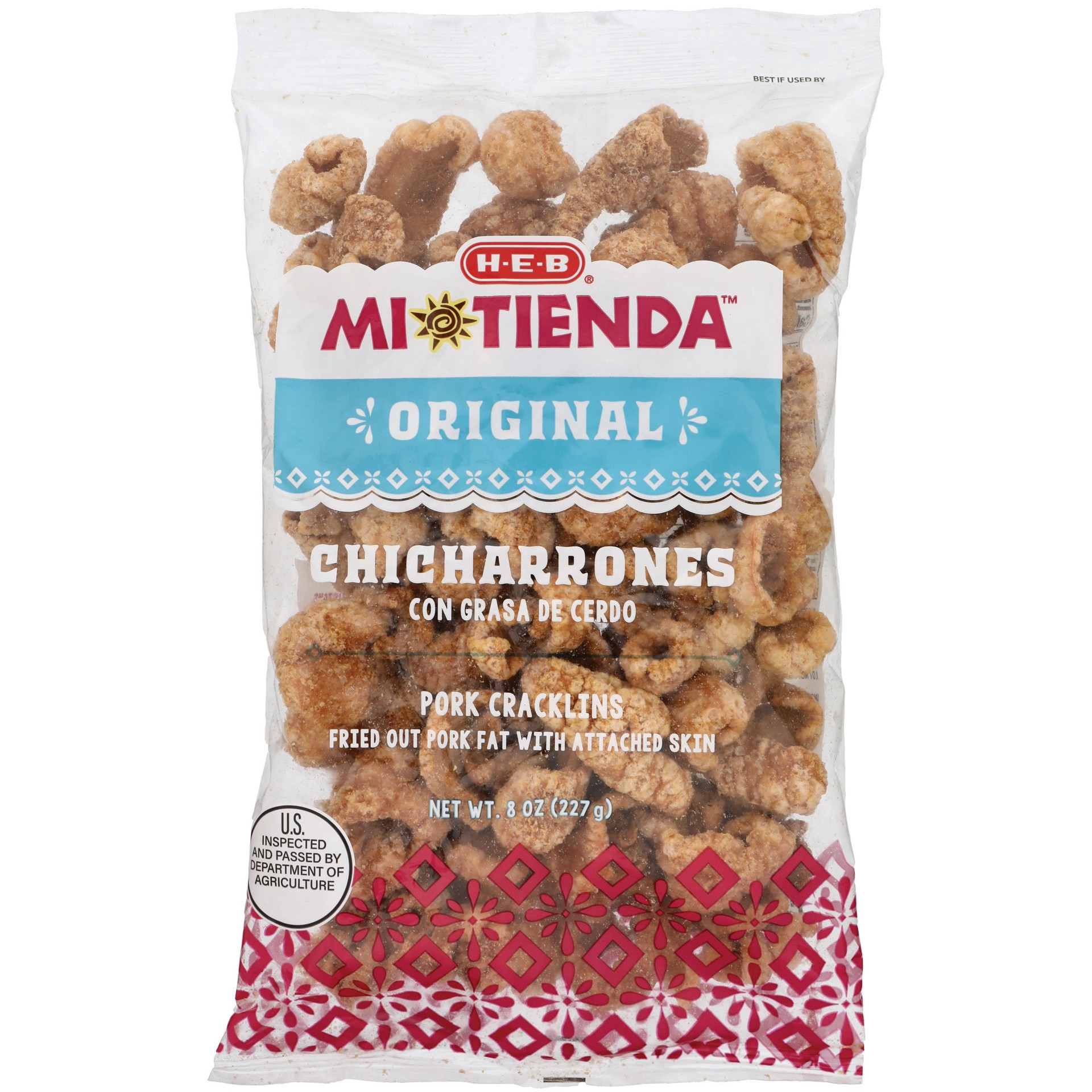 slide 1 of 1, Mi Tienda by H-E-B Chicharrones Pork Cracklins - Original, 8 oz