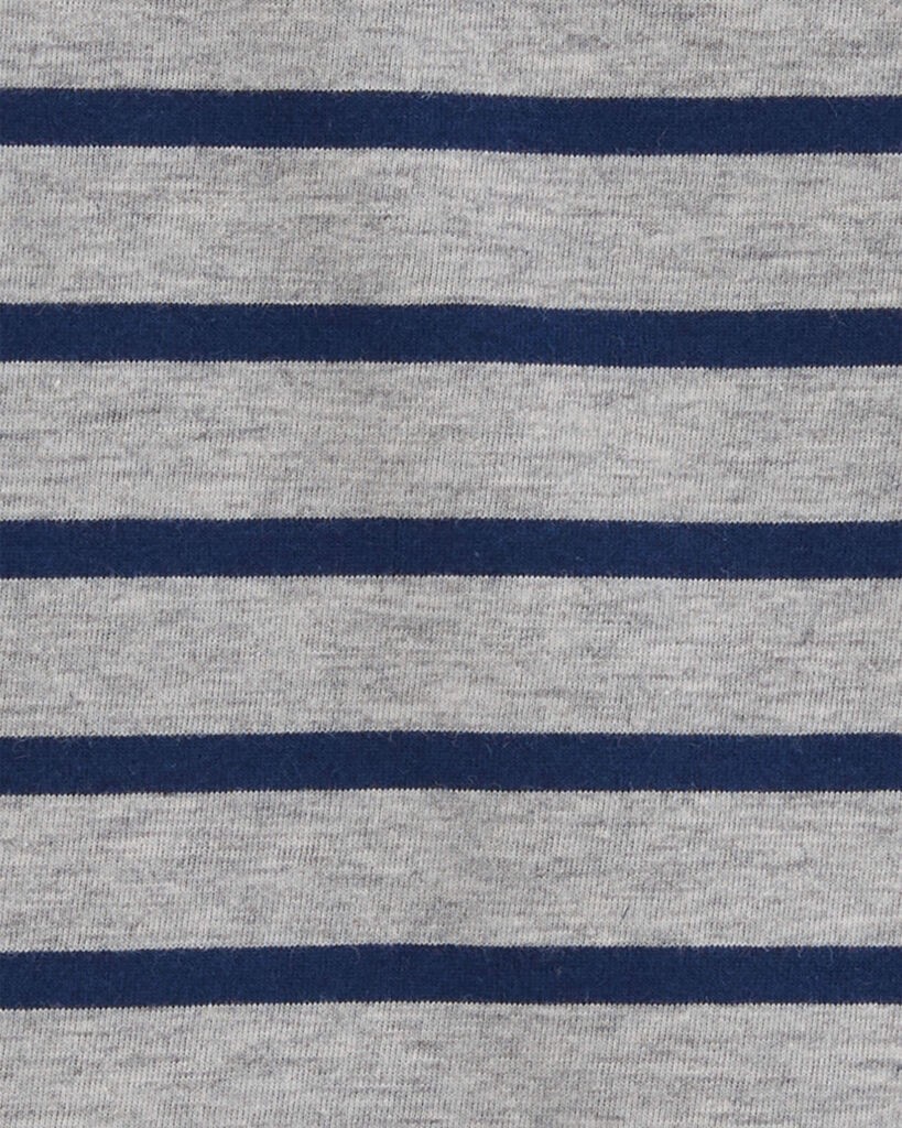 slide 2 of 2, Carter's Striped Long-Sleeve Tee Grey/Navy 3T, 1 ct