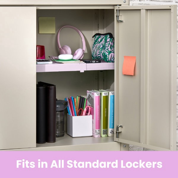 slide 5 of 6, LockerMate Adjust-A-Shelf Adjustable Locker Shelf, 1-3/4"H X 95"W X 10"D, Assorted Colors, 1 ct
