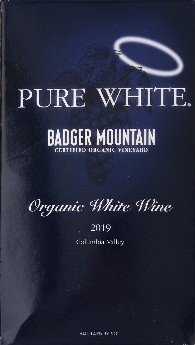 slide 7 of 9, Pure White Organic Badger Mountain Columbia Valley White Wine 3 lt, 3 liter