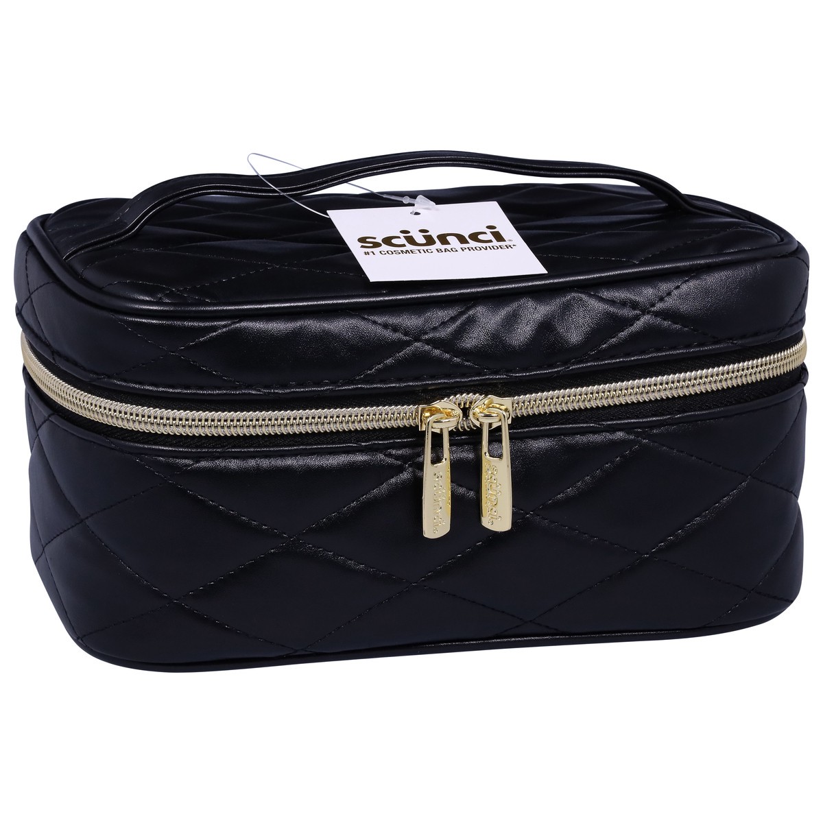 slide 2 of 9, Scunci Black Quilted Mini Train, 1 ct