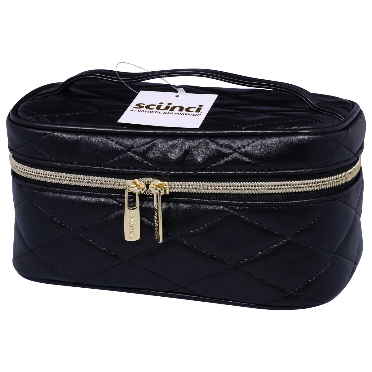 slide 3 of 9, Scunci Black Quilted Mini Train, 1 ct