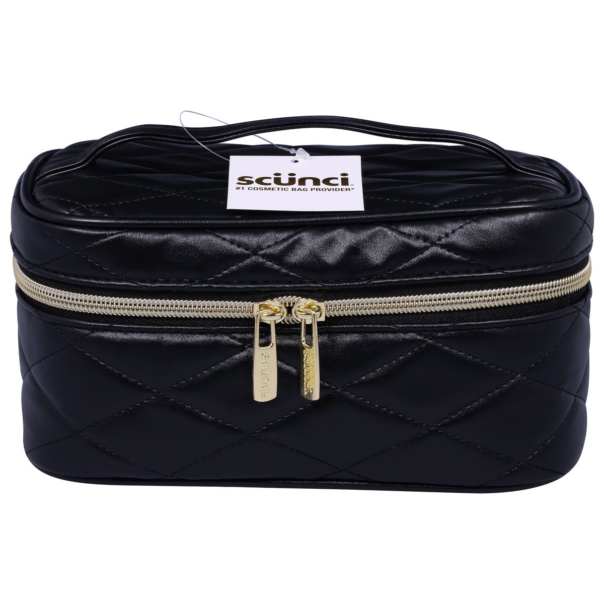 slide 1 of 9, Scunci Black Quilted Mini Train, 1 ct