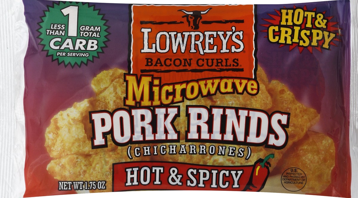 slide 1 of 1, Lowrey's Lowrys Spicy Microwave Pork Rinds, 1.75 oz