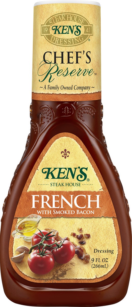 slide 11 of 12, Ken's Steak House Chef's Reserve French with Smoked Bacon Dressing 9 oz, 9 oz