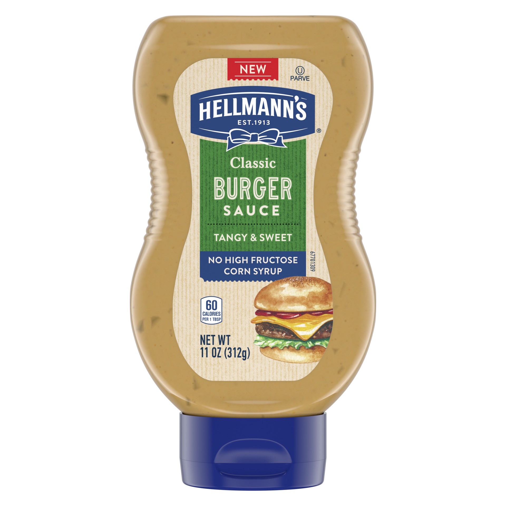 slide 1 of 10, Hellmann's Hellmanns Burger Topper, 11 oz