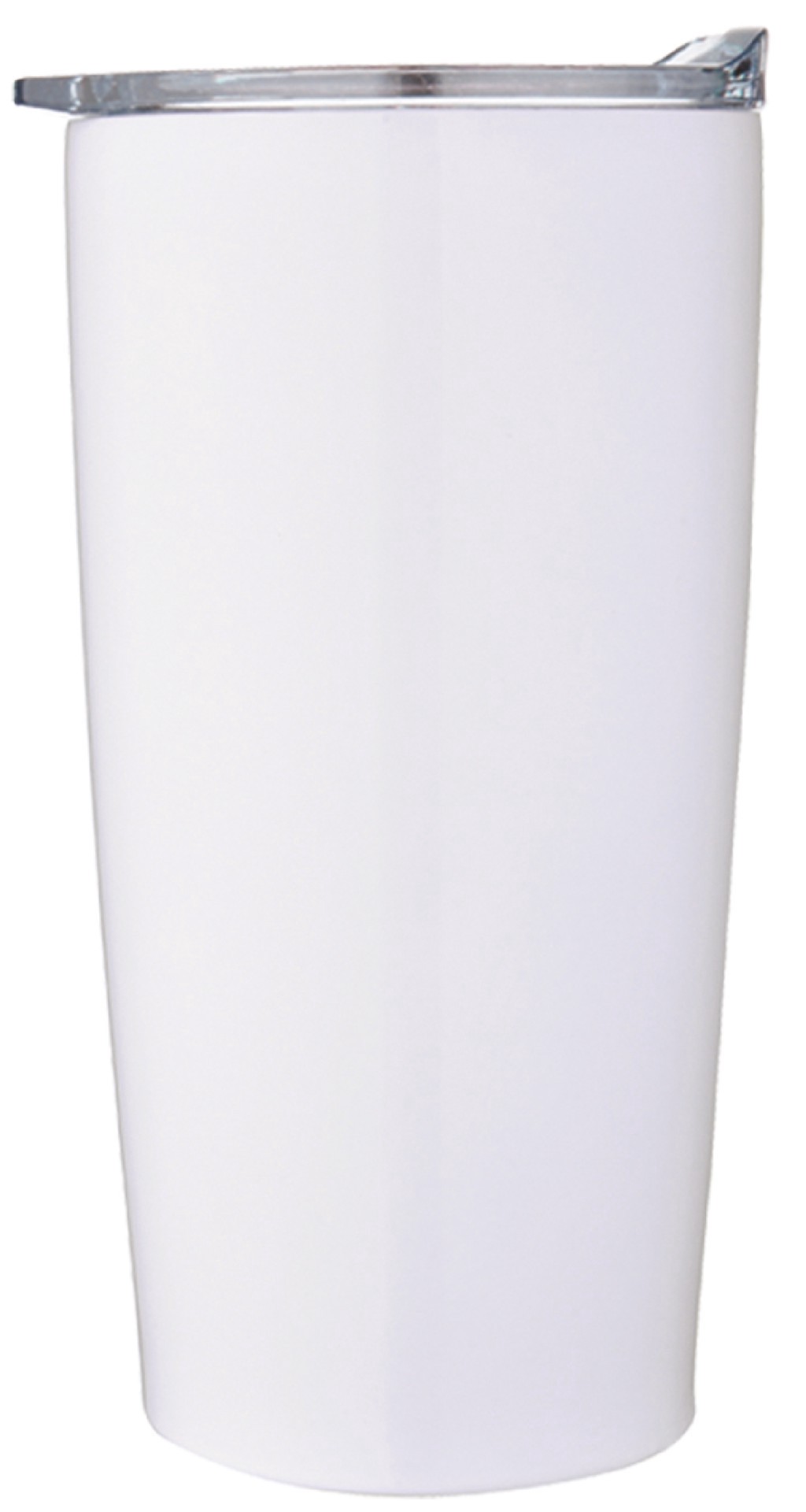 slide 1 of 1, White Doublewall Vacuum Insulated Stainless Steel Tumbler With Lid, 20 oz