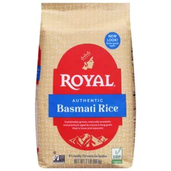 Authentic Royal Naturally Aged Indian White Basmati Rice, Long-Grain, Gluten-Free - 2 lb