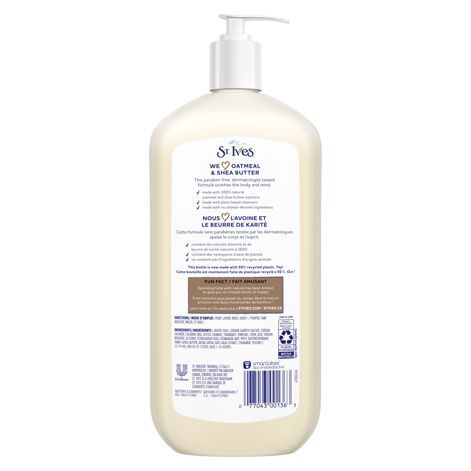 slide 3 of 4, St. Ives Soothing Body Wash with Pump Oatmeal & Shea Butter, 32 oz, 32 oz