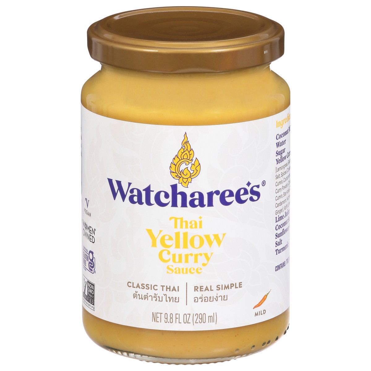 slide 1 of 11, Watcharee's Thai Yellow Curry Sauce 9.8 fl oz, 12 oz
